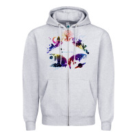 Heather Grey Best Owl City Zipper Hoodie - artisFamous