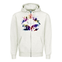 Oatmeal Heather Best Owl City Zipper Hoodie - artisFamous