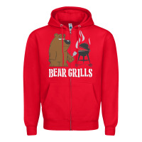 Red Bear Grills Grylls Zipper Hoodie - artisFamous