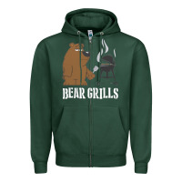Sports Green Bear Grills Grylls Zipper Hoodie - artisFamous
