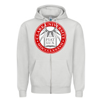 Dove Grey clark university Zipper Hoodie - artisFamous