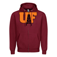 Burgundy findlay oilers Zipper Hoodie - artisFamous