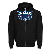 Black florida atlantic owls Zipper Hoodie - artisFamous