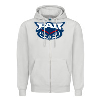 Dove Grey florida atlantic owls Zipper Hoodie - artisFamous