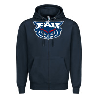 Navy florida atlantic owls Zipper Hoodie - artisFamous