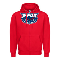 Red florida atlantic owls Zipper Hoodie - artisFamous