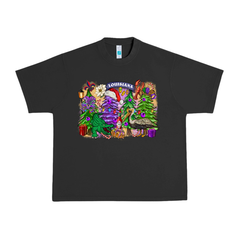 Christmas Louisiana Mardi Gras Trees Urban Heavy Tee by FaDigitalArtStudio | Teevron