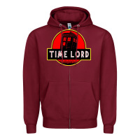 Burgundy dr who park time lord Zipper Hoodie - artisFamous