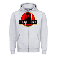 Heather Grey dr who park time lord Zipper Hoodie - artisFamous