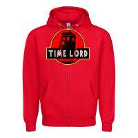 Red dr who park time lord Zipper Hoodie - artisFamous