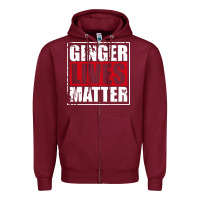 Burgundy ginger lives matter Zipper Hoodie - artisFamous