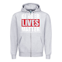 Heather Grey ginger lives matter Zipper Hoodie - artisFamous