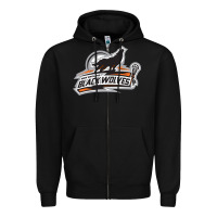 Black new england black wolves Zipper Hoodie - artisFamous