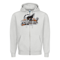 Dove Grey new england black wolves Zipper Hoodie - artisFamous