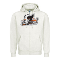Oatmeal Heather new england black wolves Zipper Hoodie - artisFamous