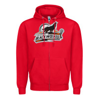 Red new england black wolves Zipper Hoodie - artisFamous