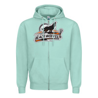 Seafoam new england black wolves Zipper Hoodie - artisFamous
