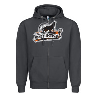 Smoke new england black wolves Zipper Hoodie - artisFamous
