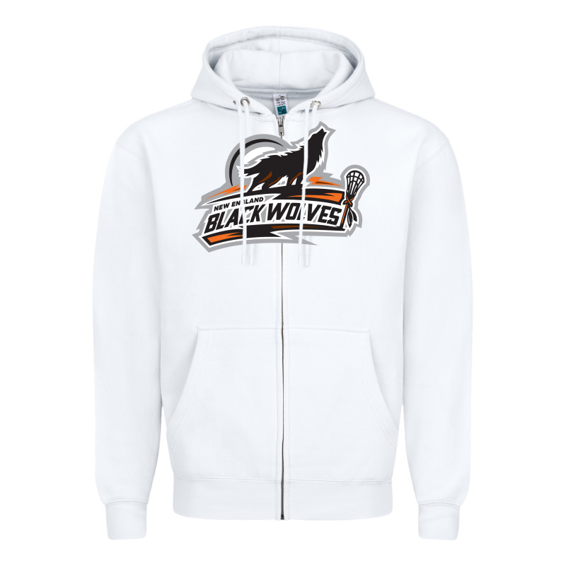New England Black Wolves Zipper Hoodie by artisFamous | Teevron