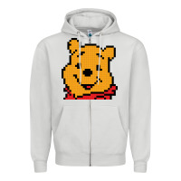 Dove Grey pooh Zipper Hoodie - artisFamous