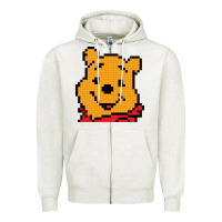 Oatmeal Heather pooh Zipper Hoodie - artisFamous