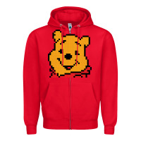 Red pooh Zipper Hoodie - artisFamous