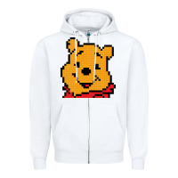 White pooh Zipper Hoodie - artisFamous