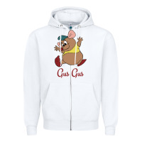 White GUS GUS Zipper Hoodie - artisFamous