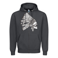 Smoke american indian Zipper Hoodie - artisFamous