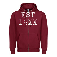 Burgundy MGK EST 19XX Zipper Hoodie - artisFamous
