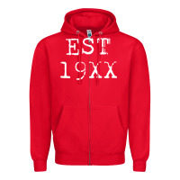Red MGK EST 19XX Zipper Hoodie - artisFamous