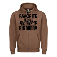 Chestnut big daddy Zipper Hoodie - artisFamous