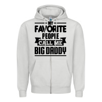 Dove Grey big daddy Zipper Hoodie - artisFamous
