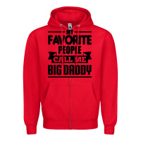 Red big daddy Zipper Hoodie - artisFamous