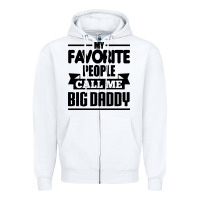 White big daddy Zipper Hoodie - artisFamous