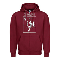 Burgundy doors 8 Zipper Hoodie - artisFamous