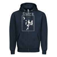 Navy doors 8 Zipper Hoodie - artisFamous