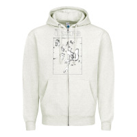Oatmeal Heather doors 8 Zipper Hoodie - artisFamous