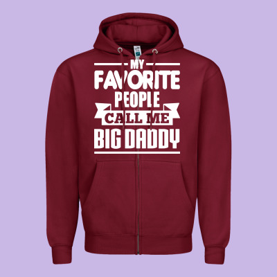 Big Daddy Zipper Hoodie Designed By Artisfamous