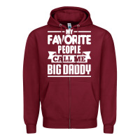 Burgundy big daddy Zipper Hoodie - artisFamous
