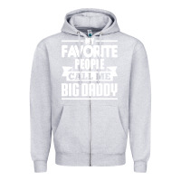 Heather Grey big daddy Zipper Hoodie - artisFamous