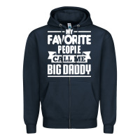 Navy big daddy Zipper Hoodie - artisFamous