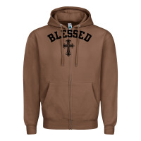 Chestnut blessed christian christianity Zipper Hoodie - artisFamous