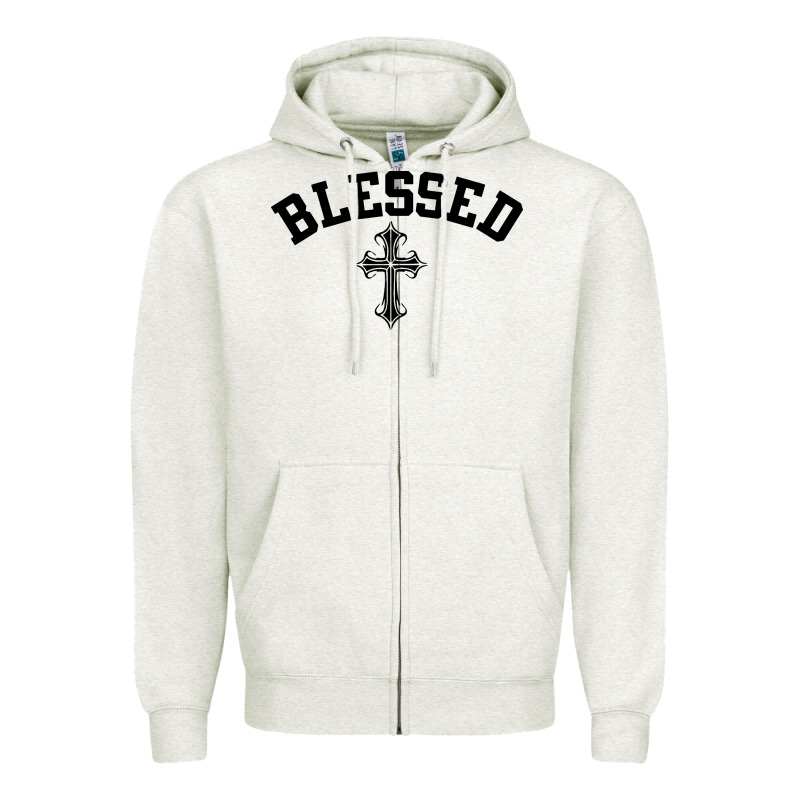 Blessed Christian Christianity Zipper Hoodie by artisFamous | Teevron
