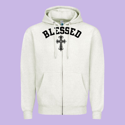 Blessed Christian Christianity Zipper Hoodie Designed By Artisfamous