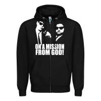 Black blues brothers belushi Zipper Hoodie - artisFamous
