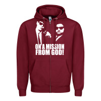 Burgundy blues brothers belushi Zipper Hoodie - artisFamous