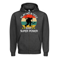 Charcoal Heather bocce super power boules sports Zipper Hoodie - artisFamous