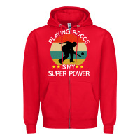 Red bocce super power boules sports Zipper Hoodie - artisFamous