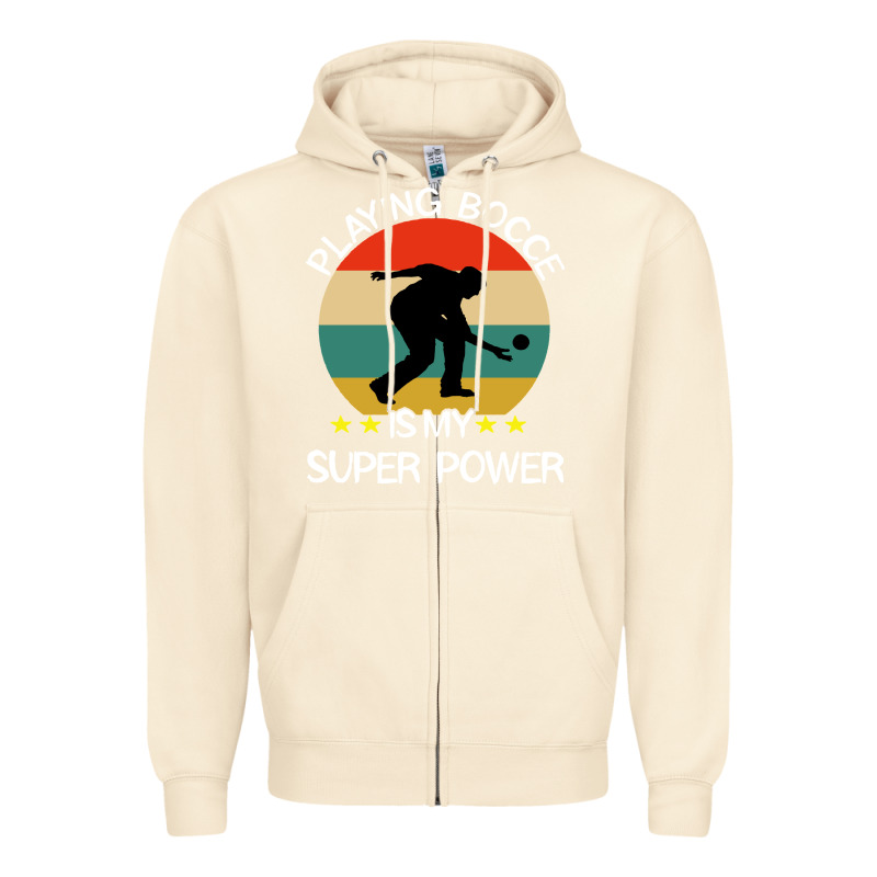 Bocce Super Power Boules Sports Zipper Hoodie by artisFamous | Teevron